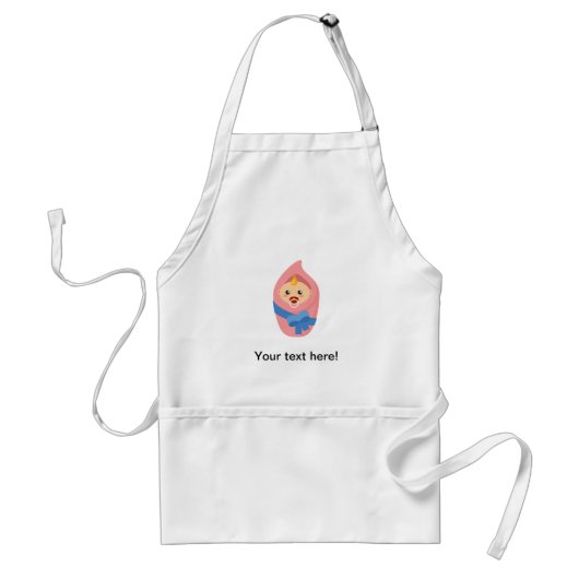 生まれたばかりのなベビーのclipart スタンダードエプロン (正面)
