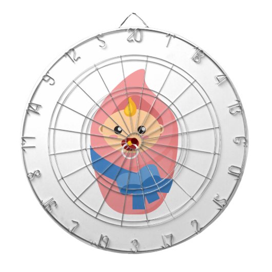 生まれたばかりのなベビーのclipart ダーツボード (正面)