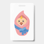生まれたばかりのなベビーのclipart バッジ (裏面)