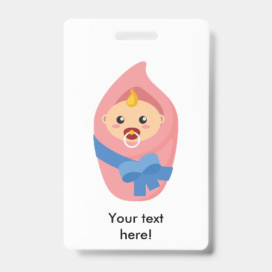 生まれたばかりのなベビーのclipart バッジ (正面)