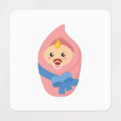 生まれたばかりのなベビーのclipart ラベル (デザイン2)