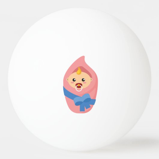 生まれたばかりのなベビーのclipart 卓球ボール (裏面)