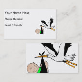 生まれたばかりのなベビー及びこうのとり 名刺 (正面/裏面)