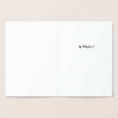 "生まれたばかりののの静かな夜か"。 ホイルの休日カード 箔カード (内部)