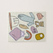 生まれたばかりのイラストレーション ジグソーパズル (横)