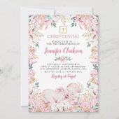 生まれたばかりのフローラ《キリスト教》洗礼式や命名式 招待状 (正面)