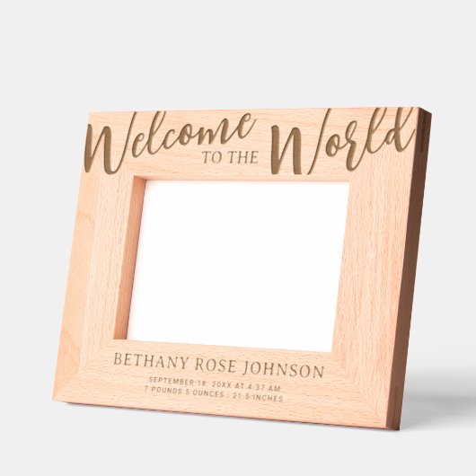 生まれたばかりのベビーギフト誕生の状態 レーザー彫刻フレーム (左)