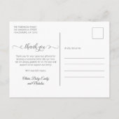 生まれたばかりのベビーフォトコラージュモダンスクリプト ポストカード (裏面)