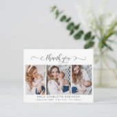 生まれたばかりのベビーフォトコラージュモダンスクリプト ポストカード (スタンド正面)