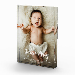 生まれたばかりのベビー写真の名前スクリプト誕生の状態 フォトブロック