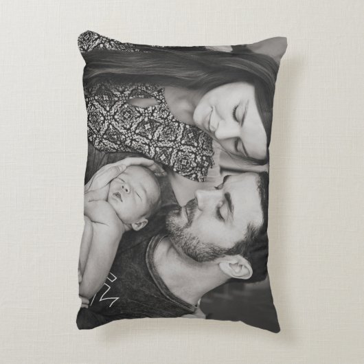 生まれたばかりのベビー写真撮影ファミリーギフト アクセントクッション (裏面(縦))