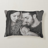 生まれたばかりのベビー写真撮影ファミリーギフト アクセントクッション (裏面)