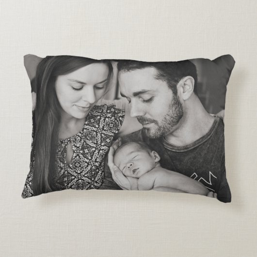 生まれたばかりのベビー写真撮影ファミリーギフト アクセントクッション (裏面)