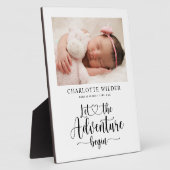 生まれたばかりのベビー写真誕生統計プラーク フォトプラーク (側面)