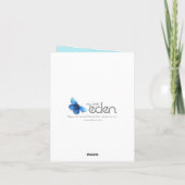 生まれたばかりのベビー写真momentoカードブルーチェック カード (裏面)