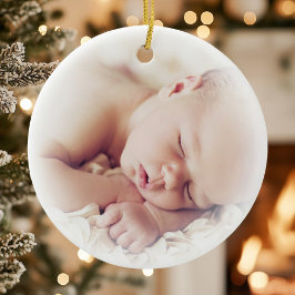 生まれたばかりのベビー初めてのクリスマスオーナメント セラミックオーナメント
