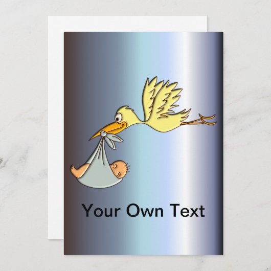 生まれたばかりのベビー到着 – ストル飛んでいるク配信 案内状 (正面/裏面)