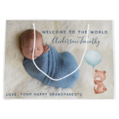 生まれたばかりのベビー抱き枕 ラージペーパーバッグ (正面)