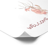 生まれたばかりのベビー指紋ゲストブック ポスター (角)