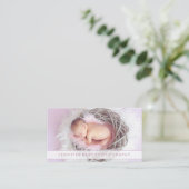 生まれたばかりのベビー撮影 名刺 (スタンド正面)