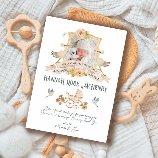 生まれたばかりのベビー誕生発表写真群 招待状