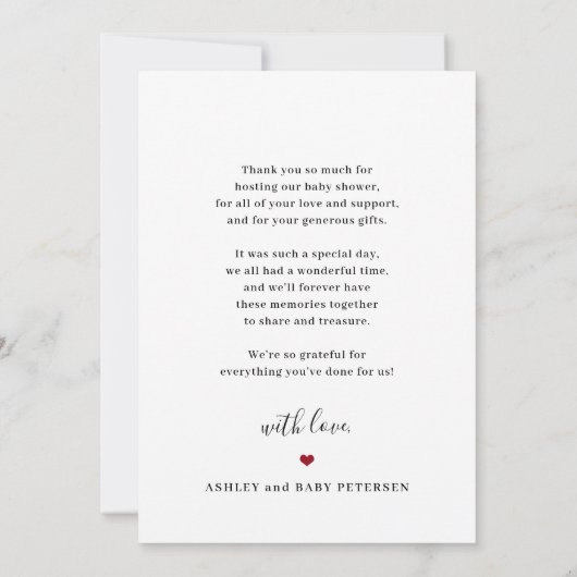 生まれたばかりのベビー3エレガント感謝していPhoto Collage 招待状 (裏面)