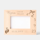 生まれたばかりの写真枠のキープサケ、新しい親ギフト レーザー彫刻フレーム (正面)