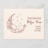 生まれたばかりの出産案内はがき 案内ポストカード (正面)