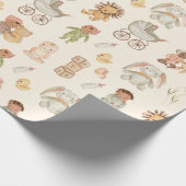 生まれたばかりの国際的ベビー ラッピングペーパー (角)