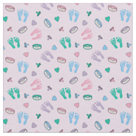 生まれたばかりの機器シンボルとIDパターン ファブリック