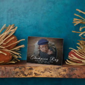 生まれたばかりの男の赤ちゃんギフト誕生統計のお知らせ フォトプラーク (側面)