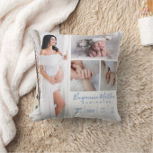 生まれたばかりの男の赤ちゃんブルーフォトキープサケ クッション (ブランケット)