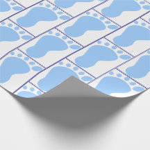 生まれたばかりの男の赤ちゃんブルー足印象