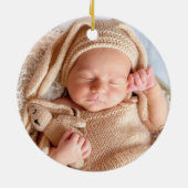 生まれたばかりの男の赤ちゃん セラミックオーナメント (裏面)