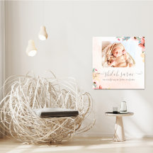 生まれたばかりの誕生統計フォトキャンバス