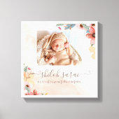 生まれたばかりの誕生統計フォトキャンバス キャンバスプリント (正面)