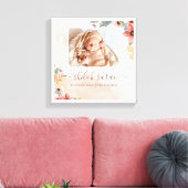 生まれたばかりの誕生統計フォトキャンバス キャンバスプリント (インサイチュ (リビング))