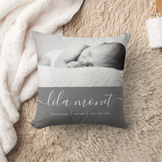 生まれたばかりの誕生統計装飾用クッション クッション (ブランケット)