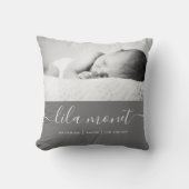 生まれたばかりの誕生統計装飾用クッション クッション (正面)