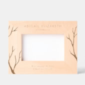 生まれたばかりの誕生詳細パーソナライズされた レーザー彫刻フレーム (正面)