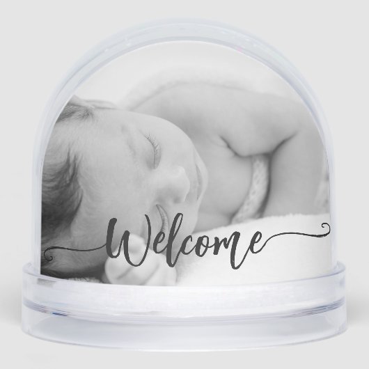 生まれたばかりのbaby girl keepsake - 2photo welcome script (正面)