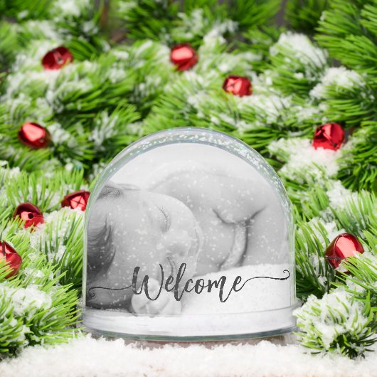 生まれたばかりのbaby girl keepsake - 2photo welcome script (クリスマス)