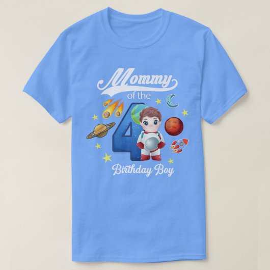 生まれた宇宙飛行士の男の子のママ Tシャツ (デザイン正面)