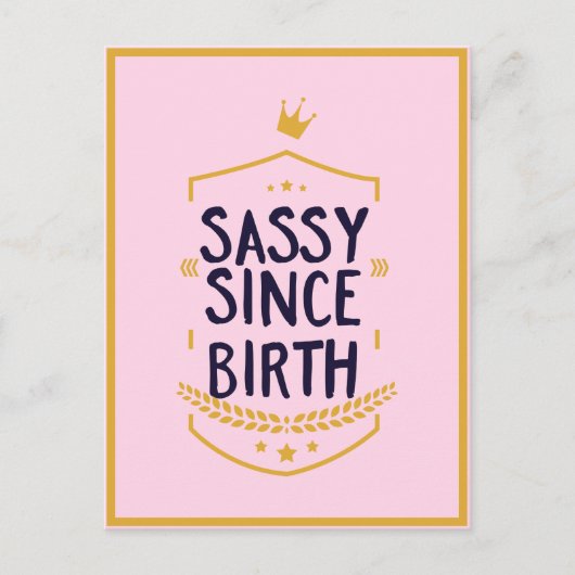 生まれつきの生意気さ ユーモア 笑い 態度 ポストカード (正面)