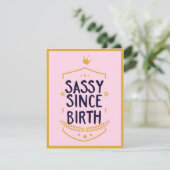 生まれつきの生意気 誕生日 ユーモア 面白い 態度 招待状 (スタンド正面)