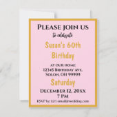 生まれつきの生意気 誕生日 ユーモア 面白い 態度 招待状 (裏面)