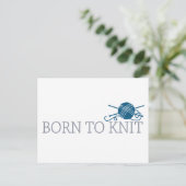 生まれつきの編み物好き ポストカード (スタンド正面)