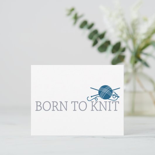 生まれつきの編み物好き ポストカード (スタンド正面)