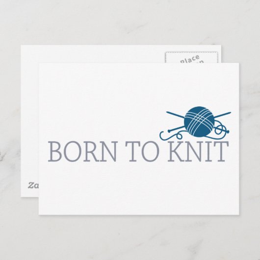 生まれつきの編み物好き ポストカード (正面/裏面)