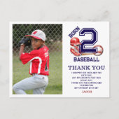 生まれつきの野球好き | スポーツテーマの男の子の2歳誕生日 ポストカード (正面)